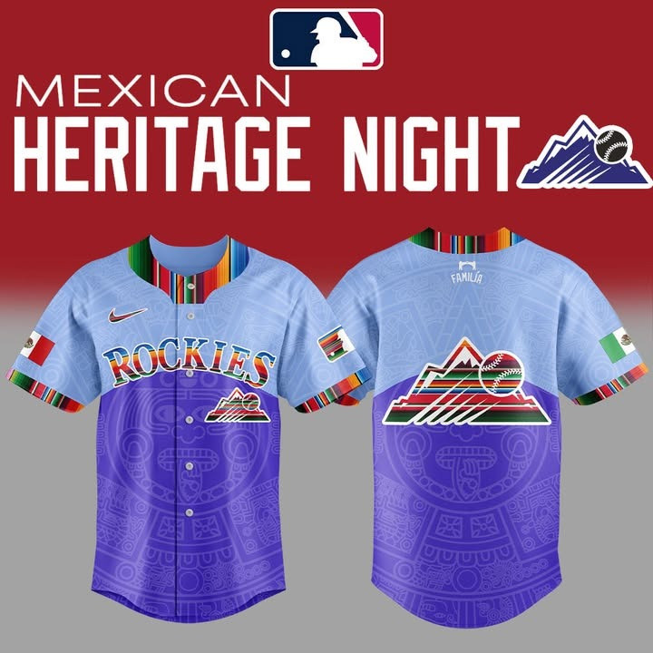 Colorado Rockies Mexican Heritage Night Baseball Jersey Best Sport Merch For Fans