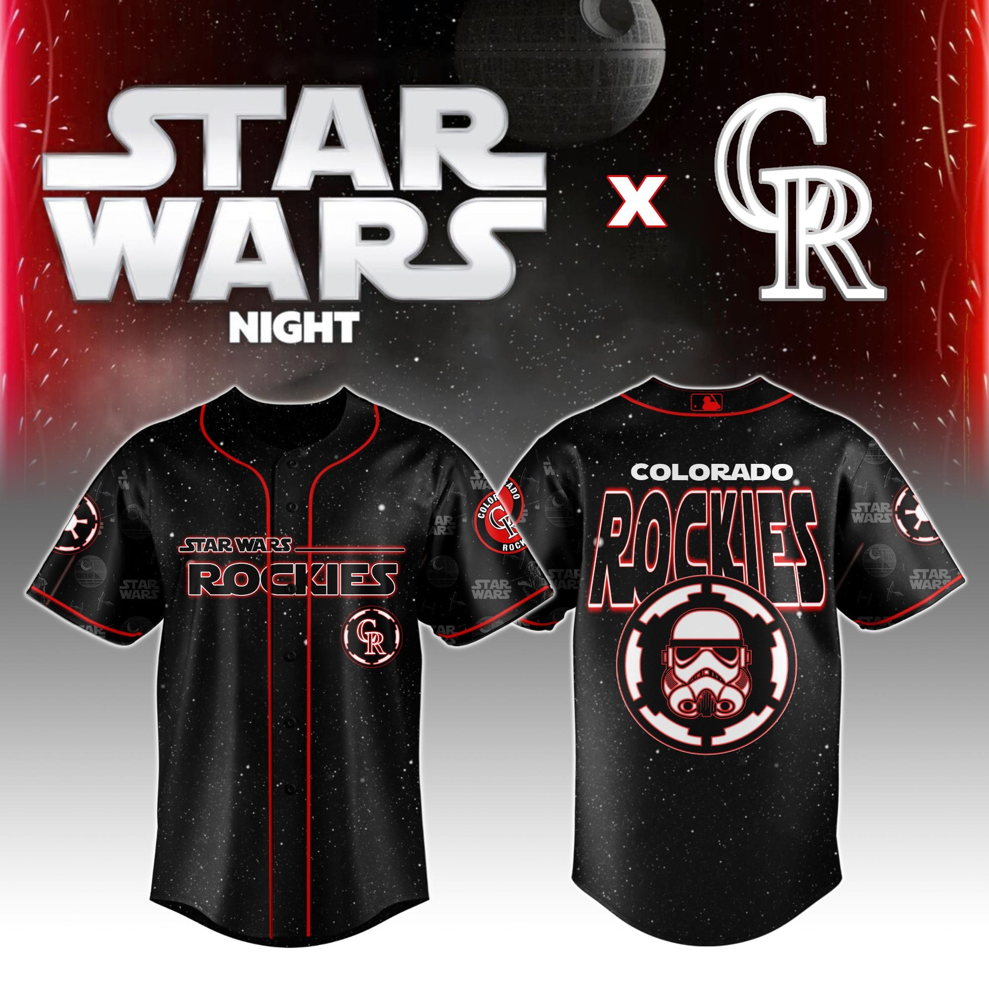 Colorado Rockies MLB x Star Wars Night Jersey 2025 Cool Gifts For Baseball Lovers