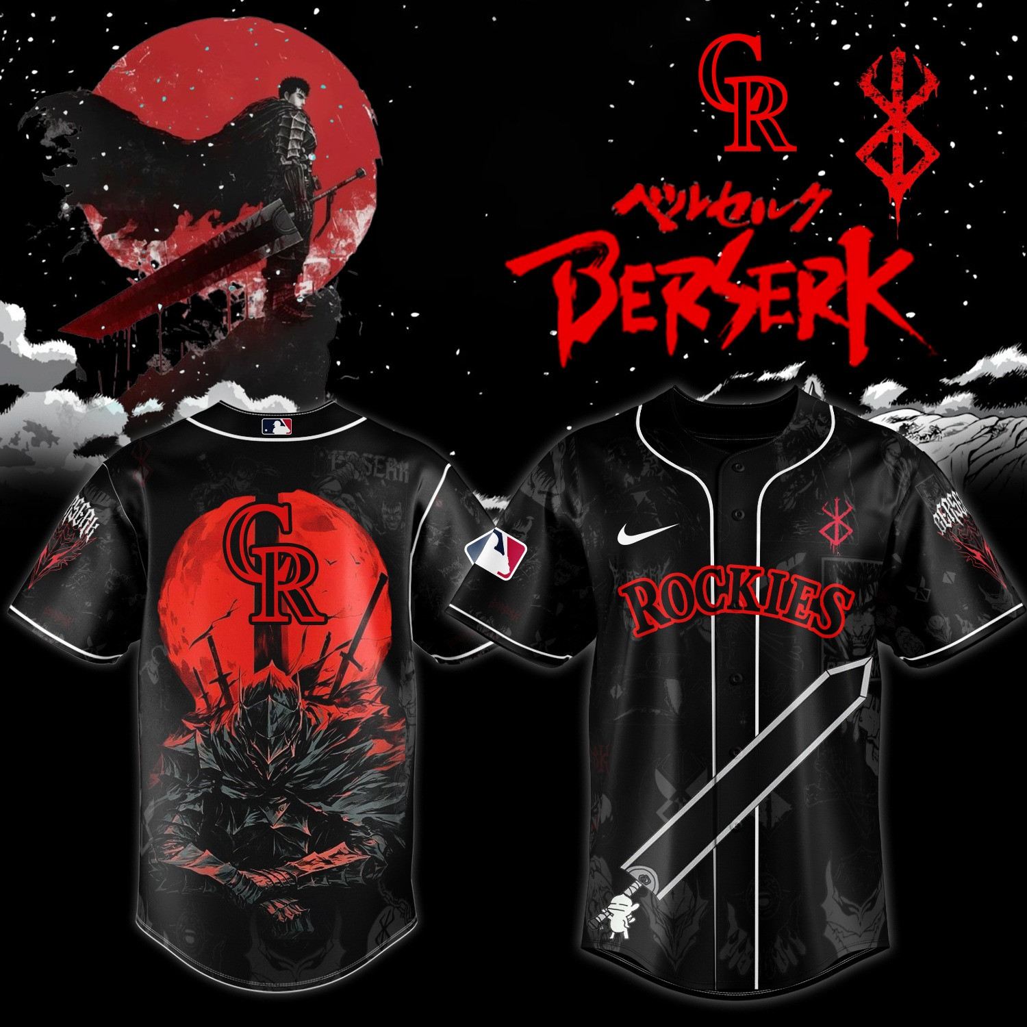 Colorado Rockies x Berserk Limited Edition Jersey 2025 Unique Gifts For Baseball Fans