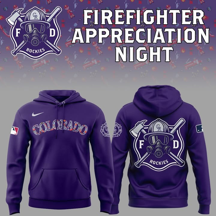 Colorado Rockies x Firefighter Appreciation Night Hoodie Fan Merch Gifts For Hockey Lovers