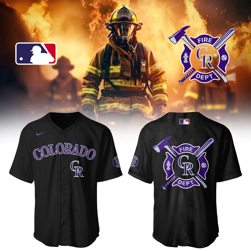 Colorado Rockies x Firefighter Appreciation Night Jersey Gift For Baseball Lover