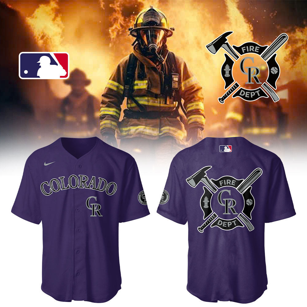 Colorado Rockies x Firefighter Appreciation Night Jersey Gifts For Baseball Players