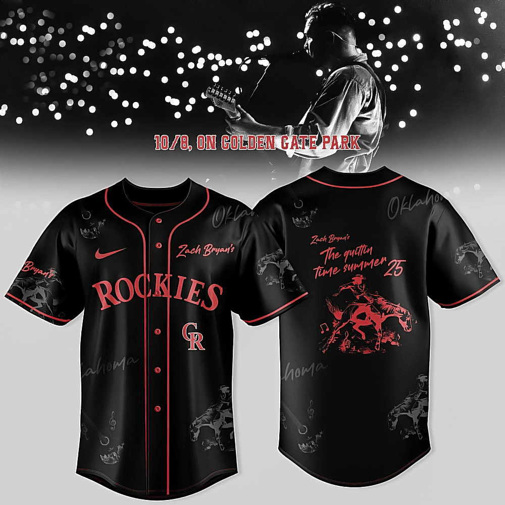 Colorado Rockies x Zach Bryan Summer Tour Limited Edition Baseball Jersey Gifts For Him