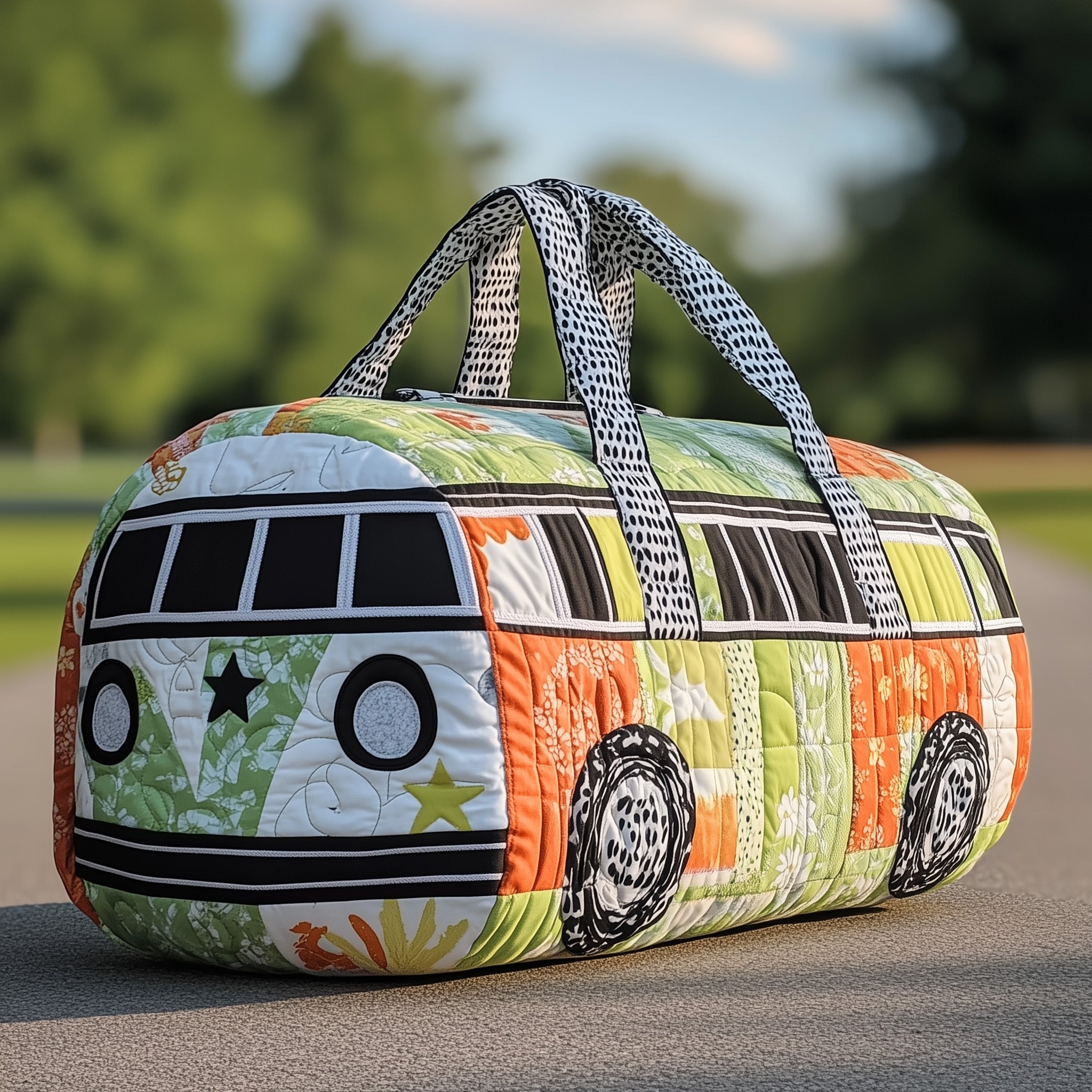 Colorburst Van Quilted Duffle Bag Halloween Gift Idea