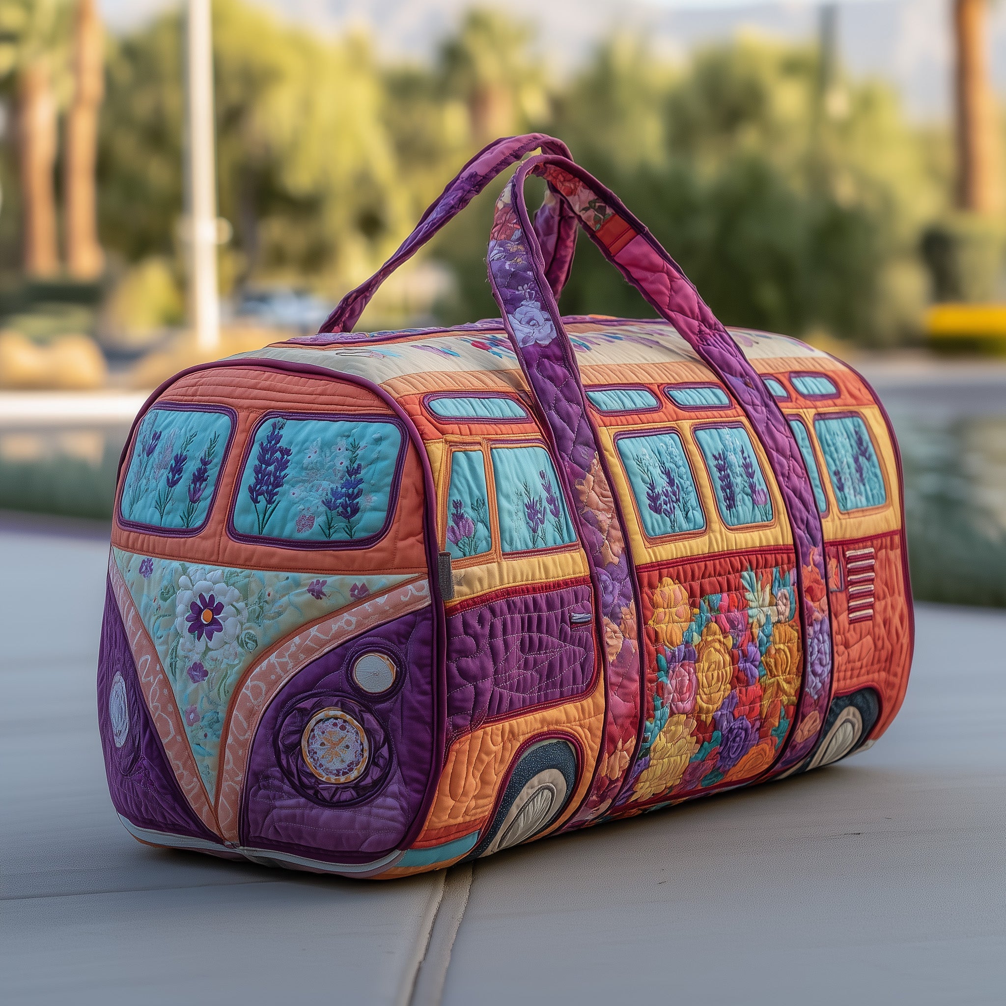 Colorburst Van Quilted Duffle Bag Thanksgiving Gift Idea