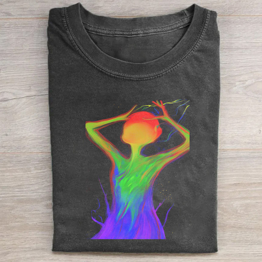 Colorful Abstract Art Graphic T-Shirt Creative Merch Best Gift For Art Lovers