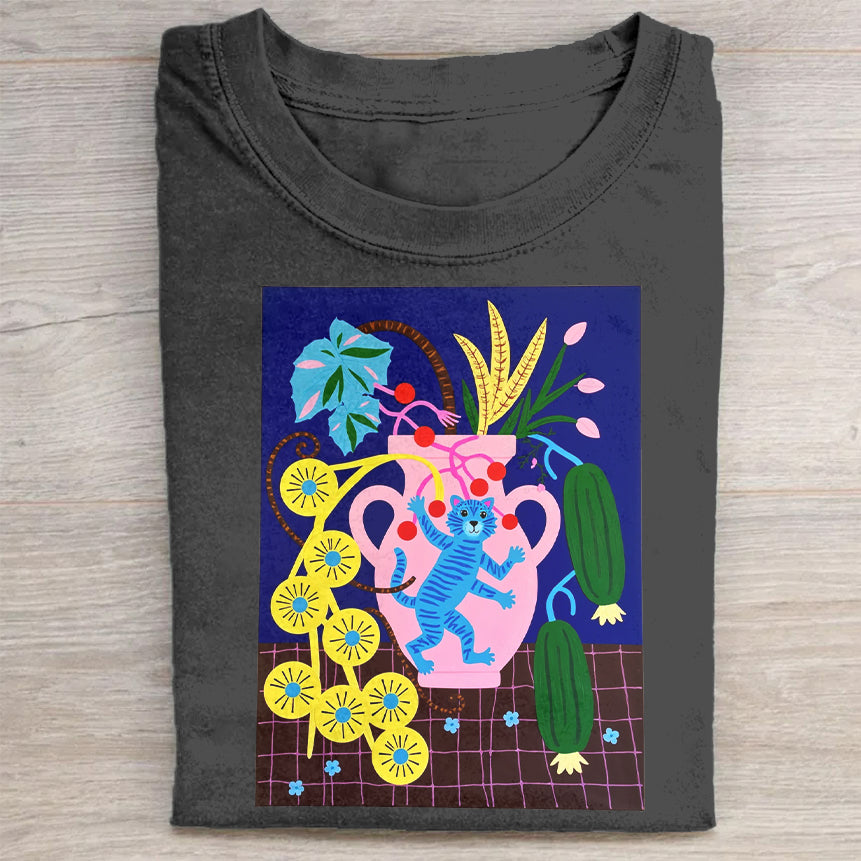 Colorful Abstract Art Graphic T-Shirt Fashion Merch Best Gift For Creative Fans