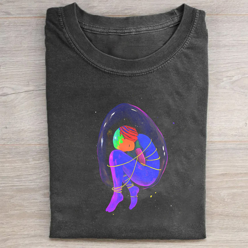 Colorful Abstract Art Graphic T-Shirt Unique Merch Best Gift For Modern Art Lovers