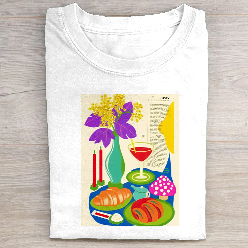 Colorful Abstract Art Print T-Shirt Creative Merch Best Gift For Art Lovers