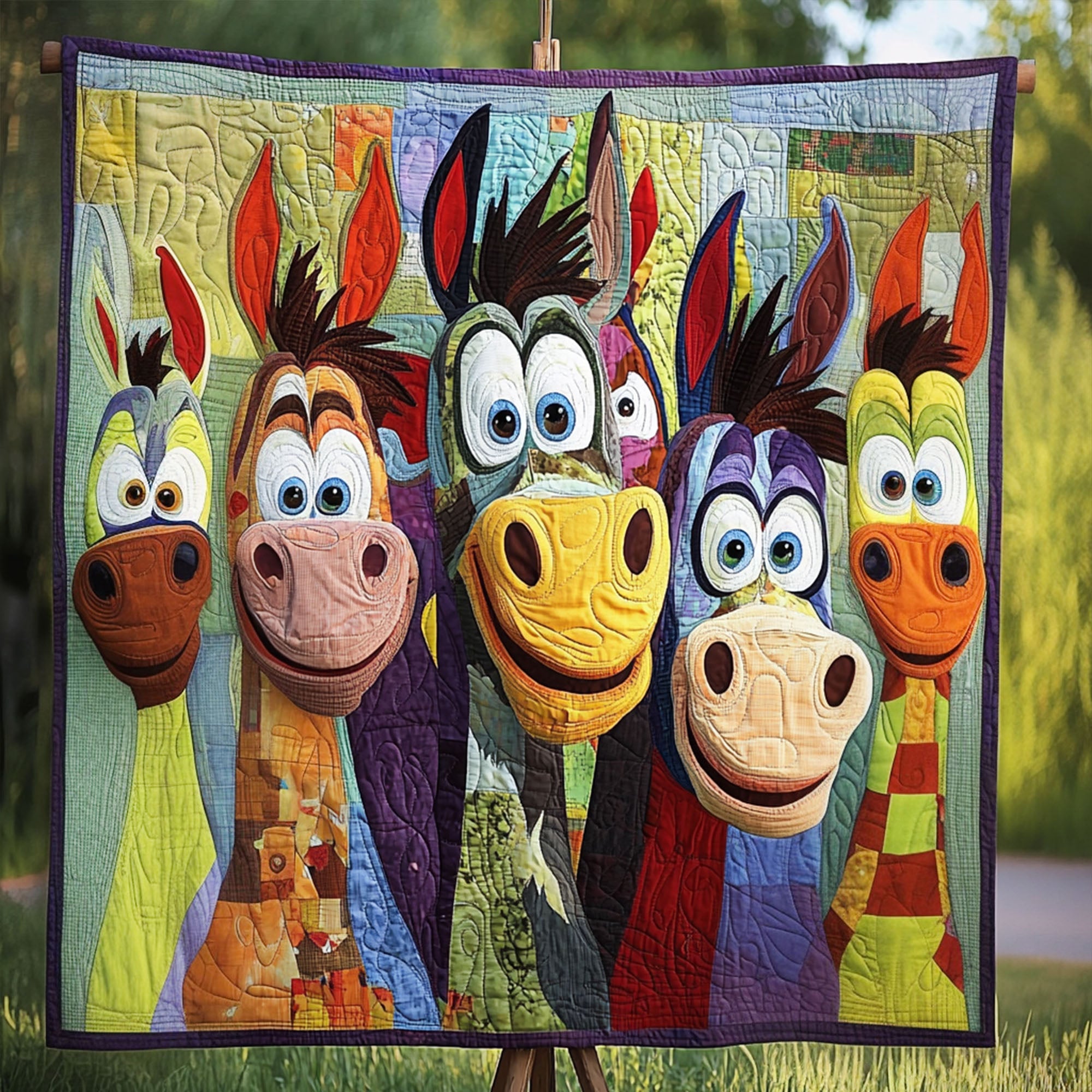Colorful Burros Quilted Blanket Cute Bedroom Ideas Donkey Christmas Gifts
