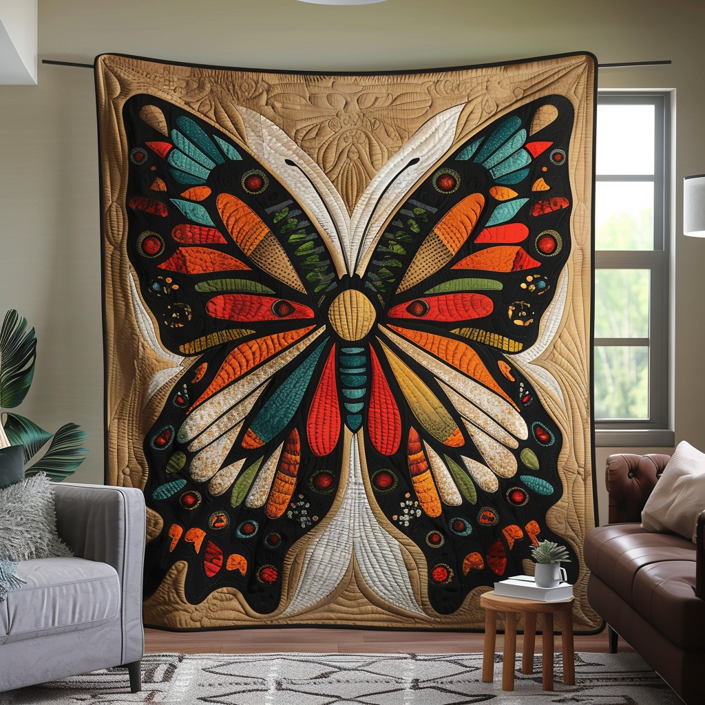Colorful Butterfly Quilted Blanket Butterfly Birthday Presents