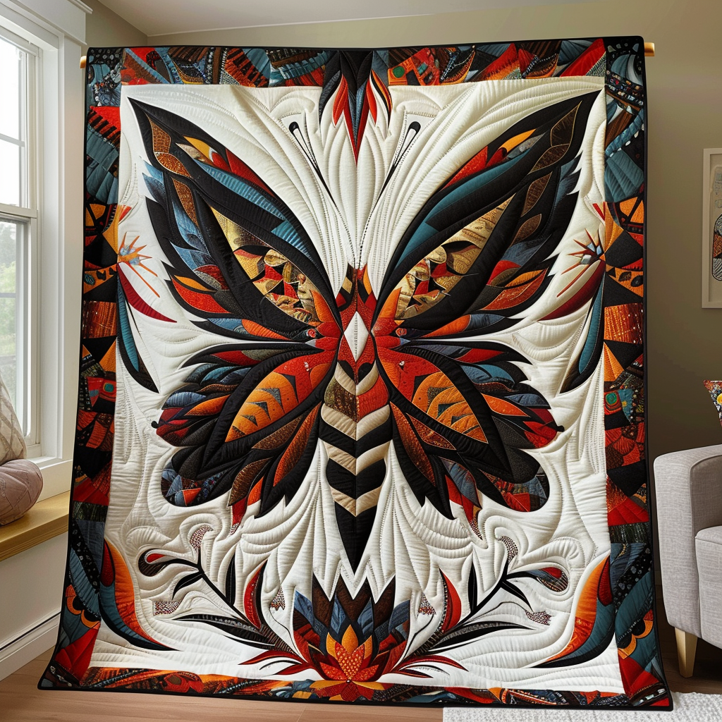 Colorful Butterfly Quilted Blanket Butterfly Birthday Presents