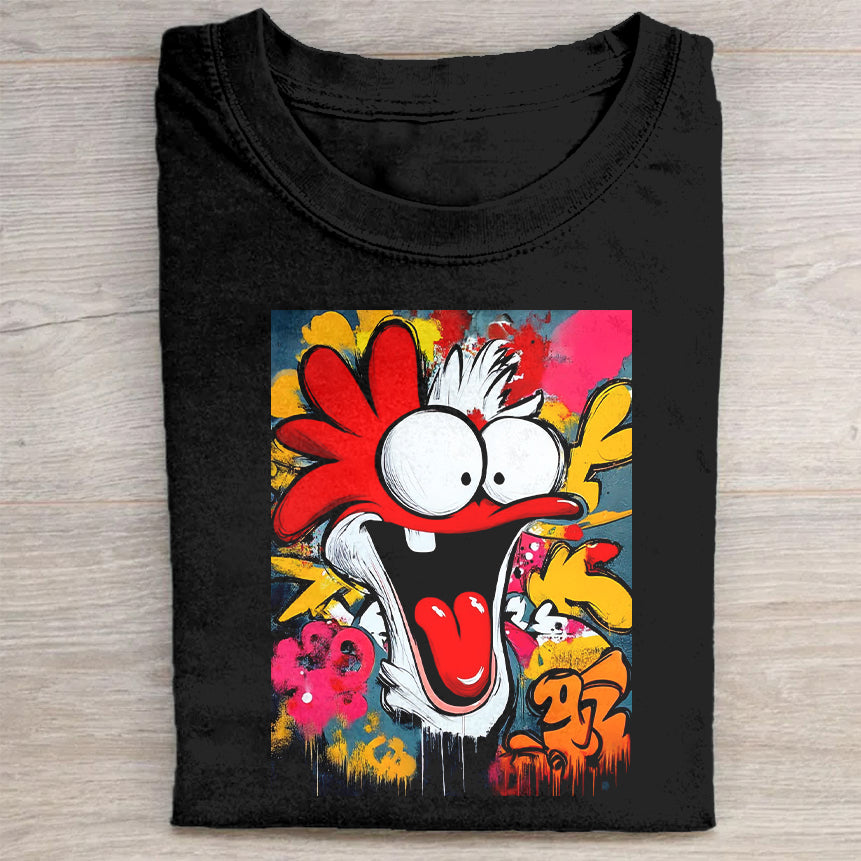 Colorful Cartoon Graphic T-Shirt Creative Merch Best Gift For Animation Lovers