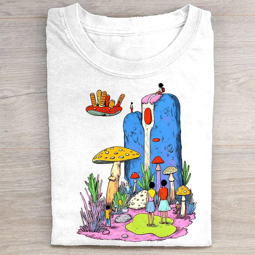 Colorful Fantasy Forest Graphic T-Shirt Nature Lovers Merch Best Gift For Fantasy Fans