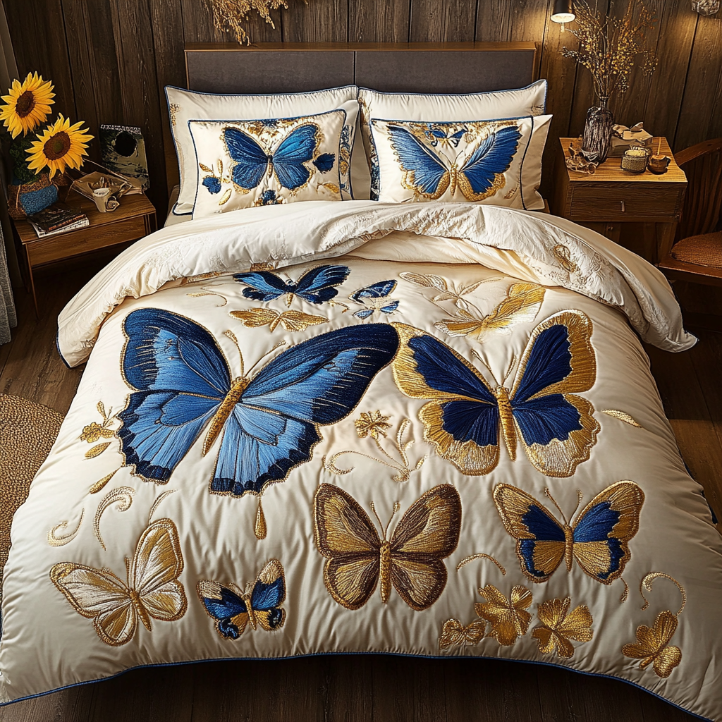 Colorful Gardens Quilted Bedding Set Christmas Bedroom Ideas Presents For Butterfly Lovers Women