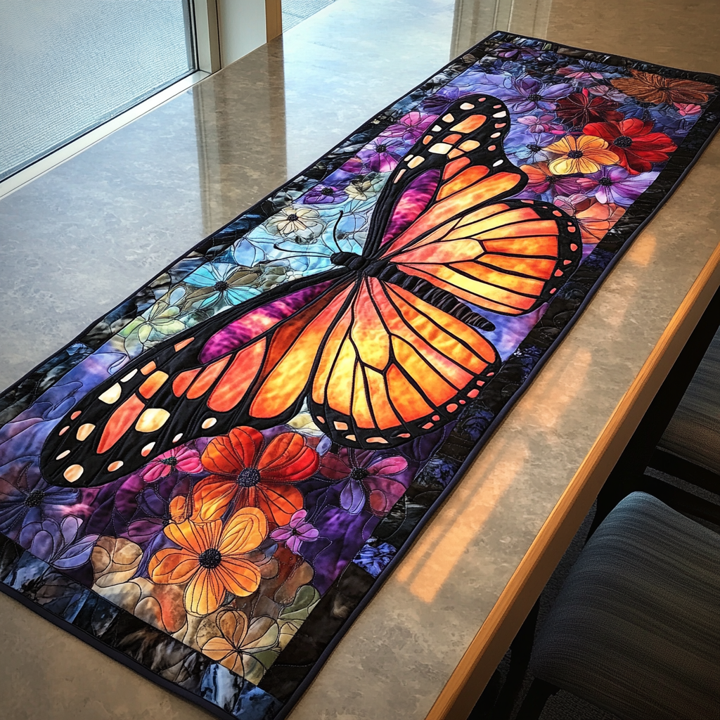 Colorful Grace Quilted Table Runner Dining Table Ideas Unique Best Gifts For Butterfly Lovers