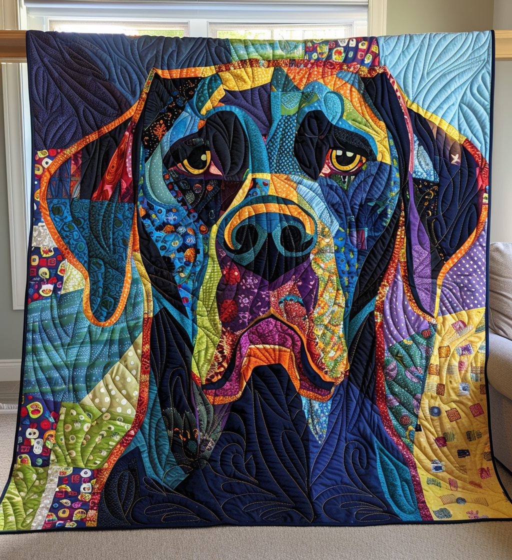 Colorful Lab Journey Quilted Blanket Great Dog Christmas Gifts