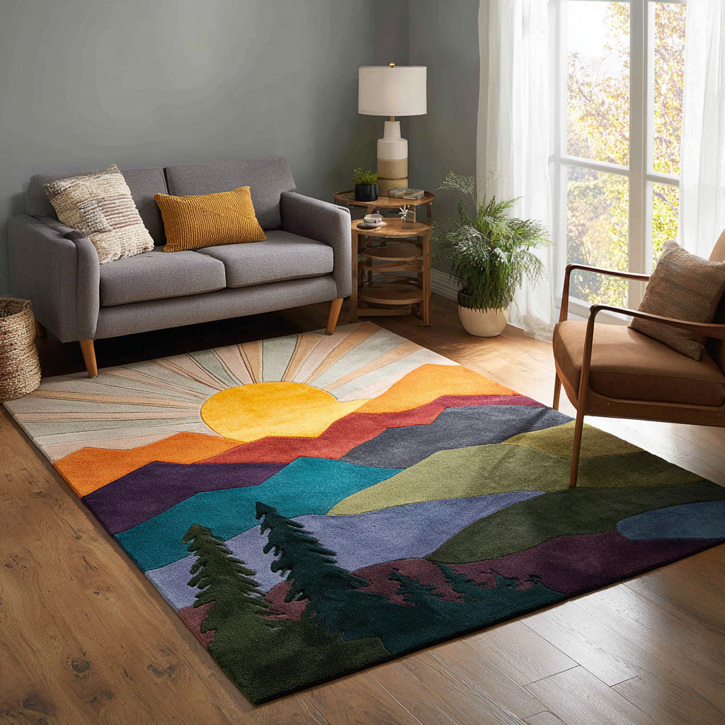 Colorful Peaks Area Rug Indoor Outdoor Rugs Presents For Daughter In Law