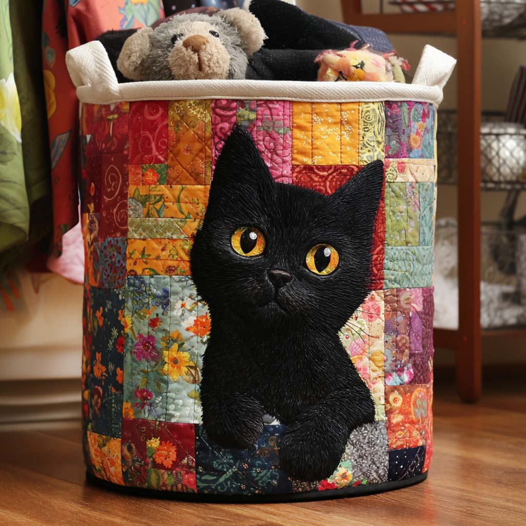 Colorful Peek Quilted Laundry Basket Beautiful Quilted Laundry Hamper Gift for Any Occasion