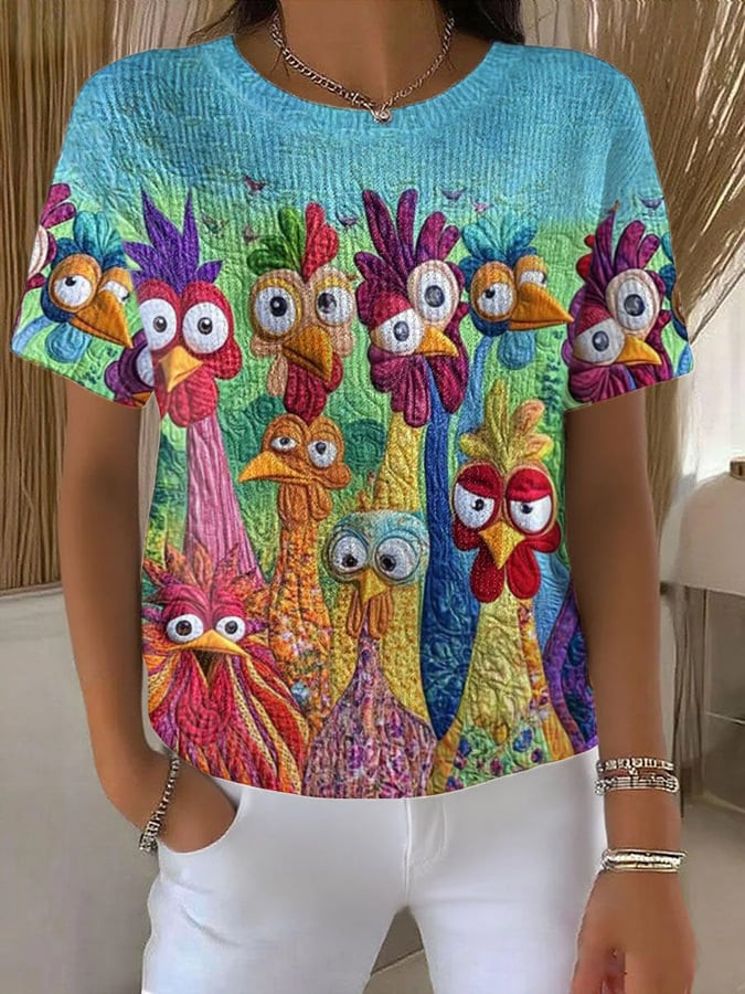 Colorful Turkey T-Shirt Retro Thanksgiving Day Merch Unique Gifts For Turkey Lovers