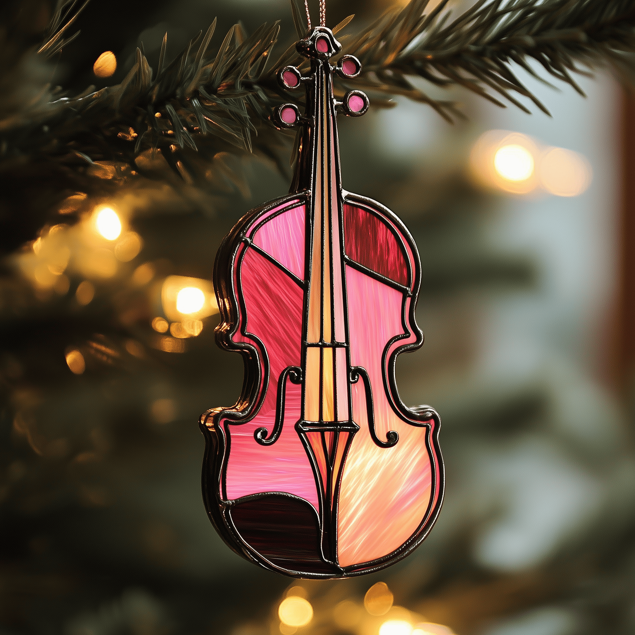 Colorful Violin Mica Ornament Create New Traditions with Ornaments for the Whole Family