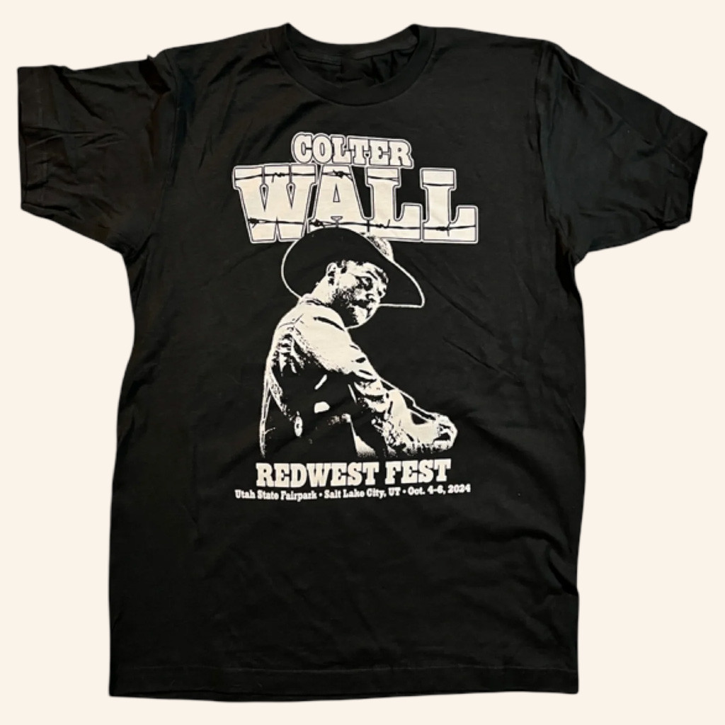Colter Wall Merch Colter Wall RedWest Fest Black Shirt Good Gifts For Boyfriend