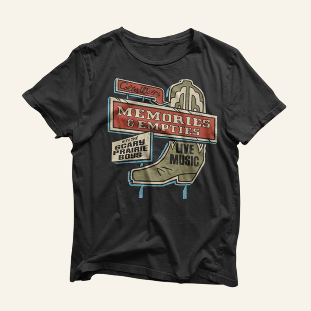 Colter Wall Merch Memories And Empties Boot Sign Shirt Gift Ideas For Music Lovers