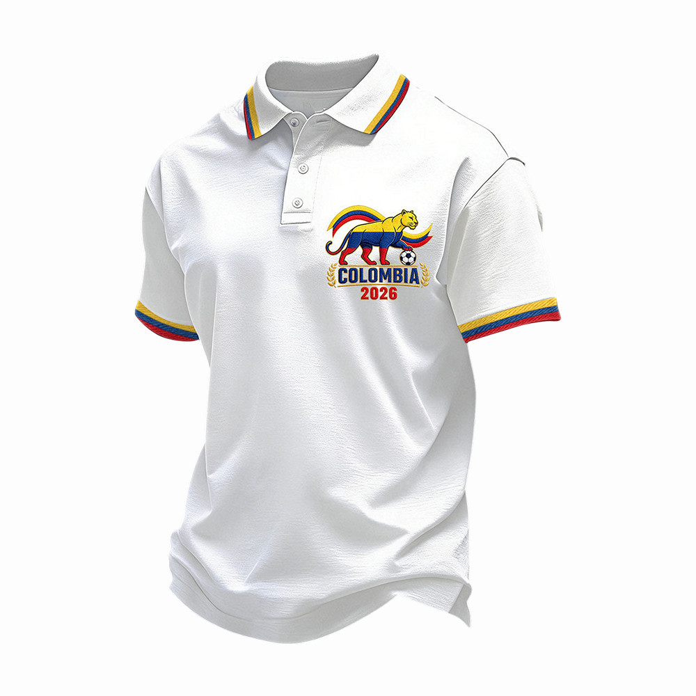 Columbia 2026 FIFA World Cup Polo Shirt Soccer Apparel Game Day Gift For Father's Day