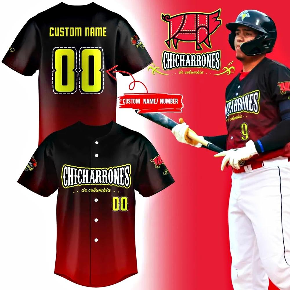 Columbia Fireflies x Chicharrones Limited Edition Baseball Jersey Best Gifts For Baseball Lovers