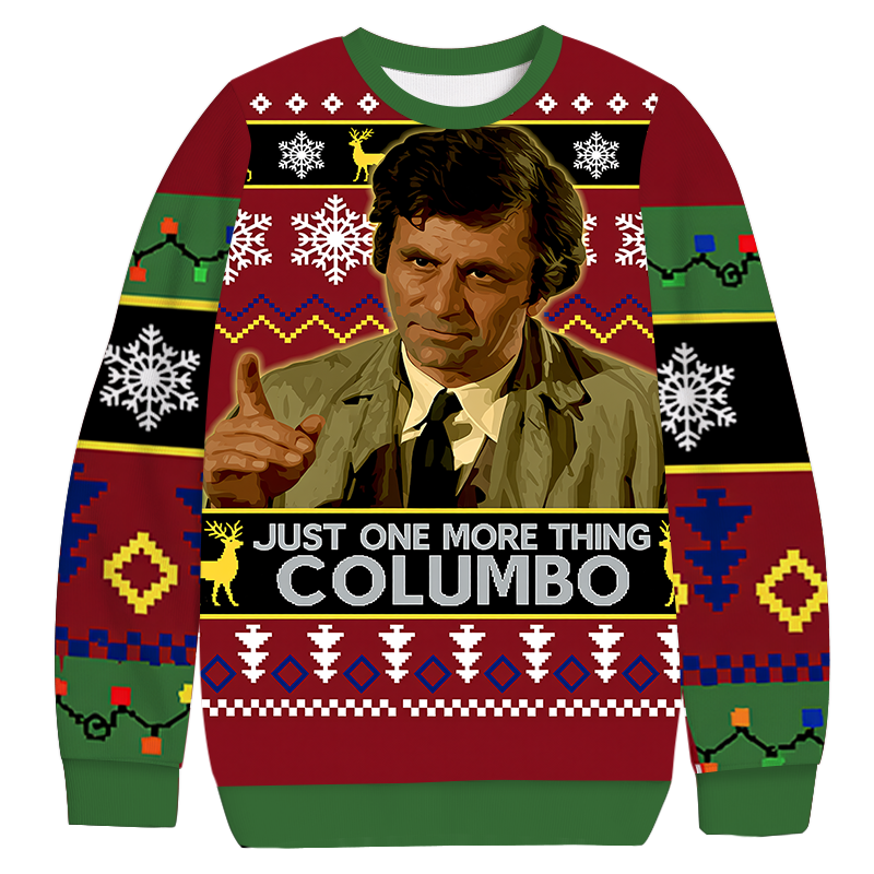 Columbo Christmas Ugly Sweatshirt Festive Xmas Winter Sweater Gift Ideas