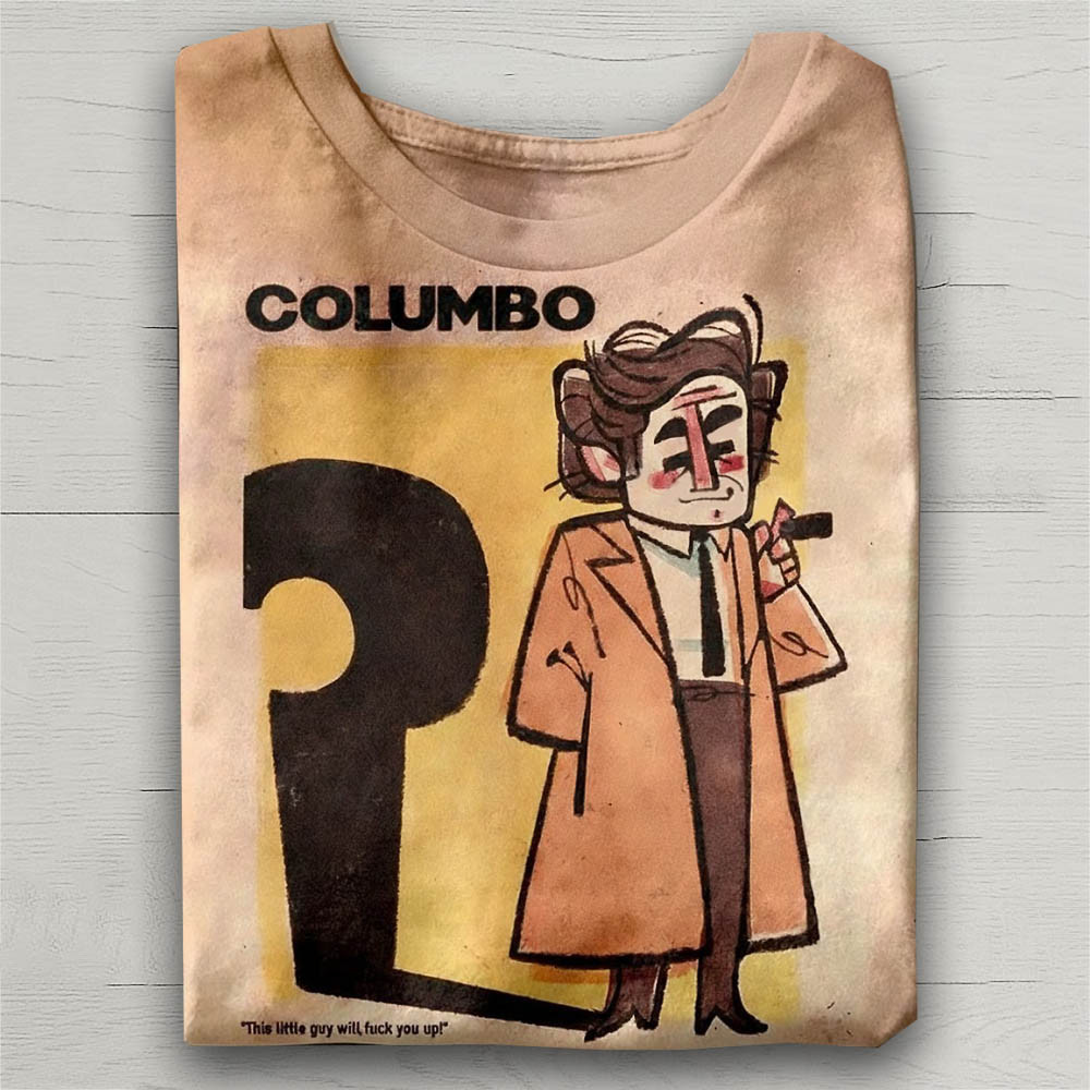 Columbo TV Series Graphic T-Shirt Pupiloves Vintage Detective Show Fan Merch Best Gift For TV Fans