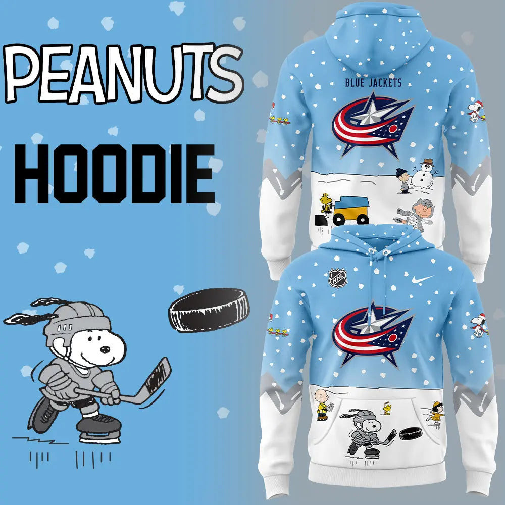 Columbus Blue Jackets Peanuts Hockey Shirt Snoopy Night Hockey Hoodie Gifts For Mothers