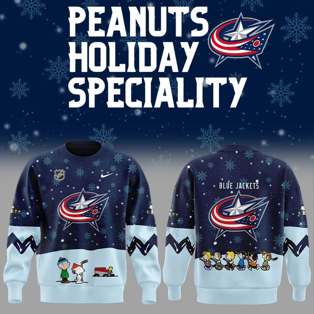 Columbus Blue Jackets Peanuts Hockey Shirt Snoopy Night Hockey Sweatshirt Gifts For My Girlfriend