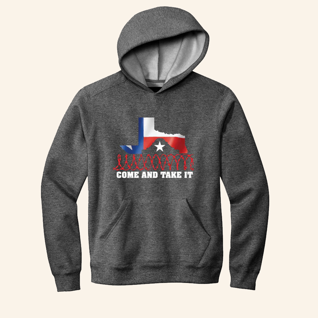 Come And Take It Hoodie Texas Flag Barbed Wire Hoodie Patriotic Gifts For Dad