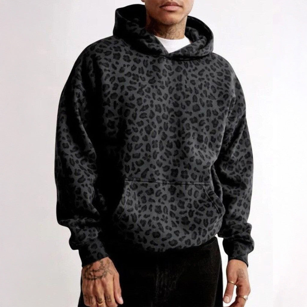 Comfort Leopard Hoodie Black Best Gifts For Boyfriend