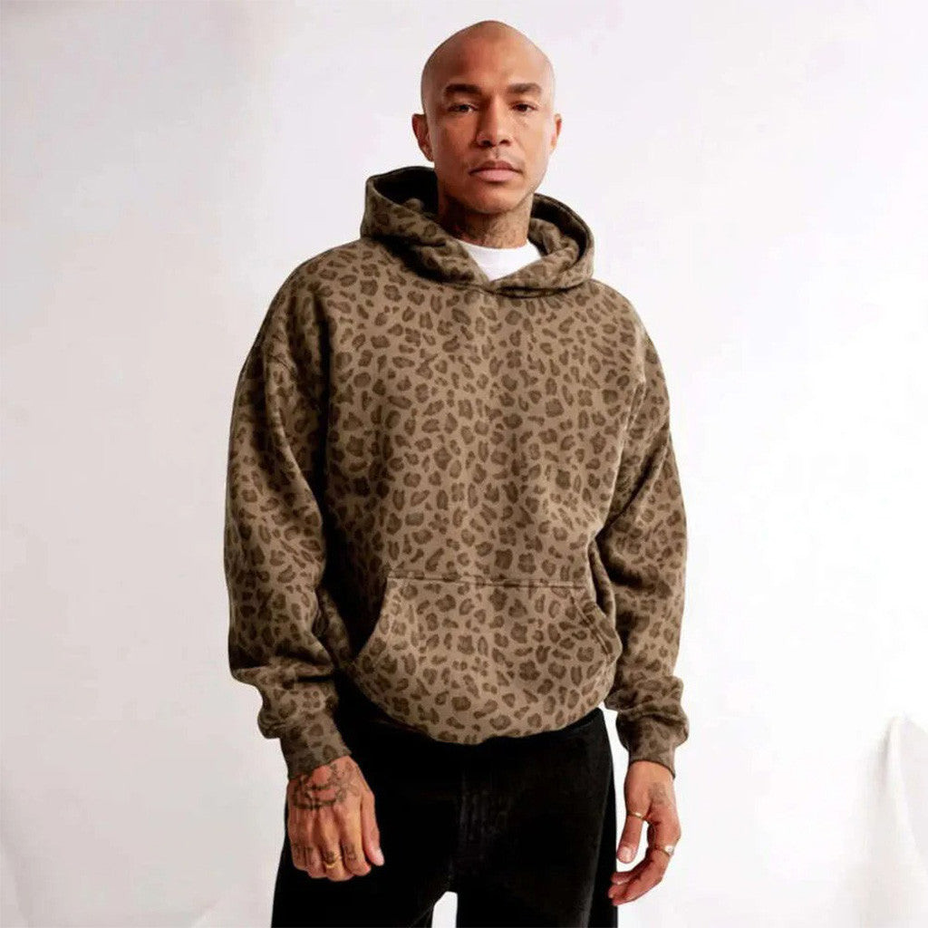 Comfort Leopard Hoodie Brown Best Gifts For Husband