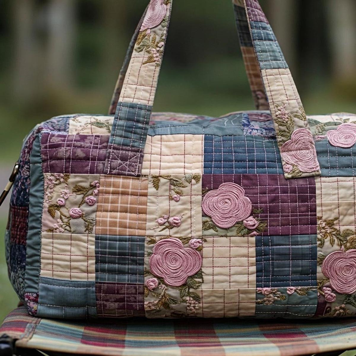 Comforted Spaces Quilted Duffle Bag Cozy Home Travel Bag Best Gift For Home Lovers Camping Outdoor Trips