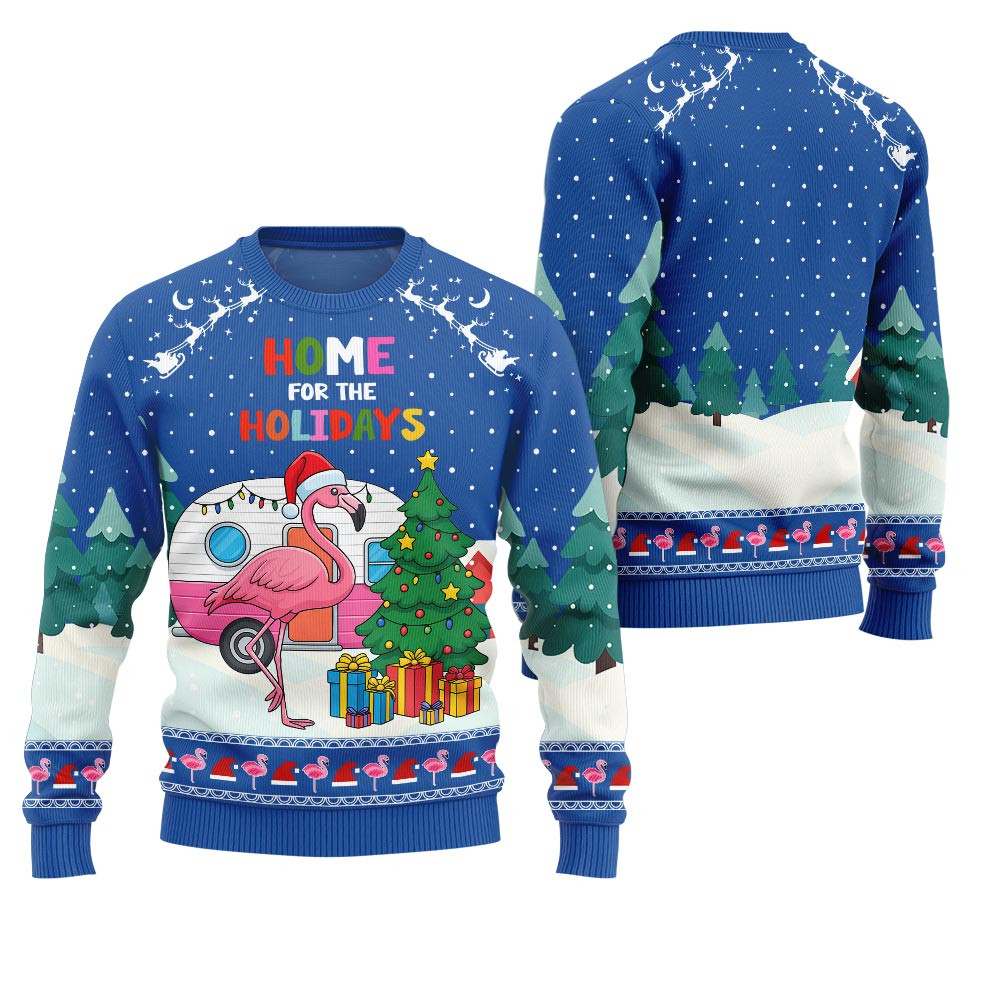Coming Home Flamingo Ugly Sweater Warm Winter Merch Gift for Someone You Love