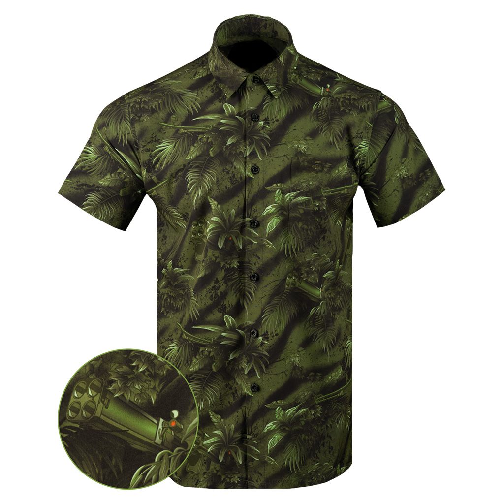 Commando Button Down Shirt Outdoor Hawaiian Tactical Shirt Presents For Boyfriend