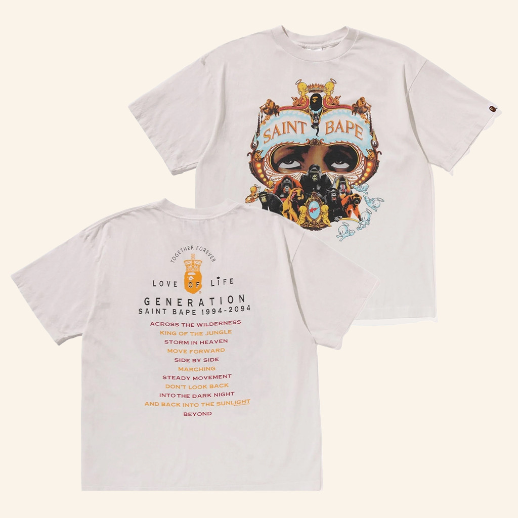 Complex Merch A Bathing Ape Bape X Saint MXXXXXX Generation T-Shirt Gifts For Fans