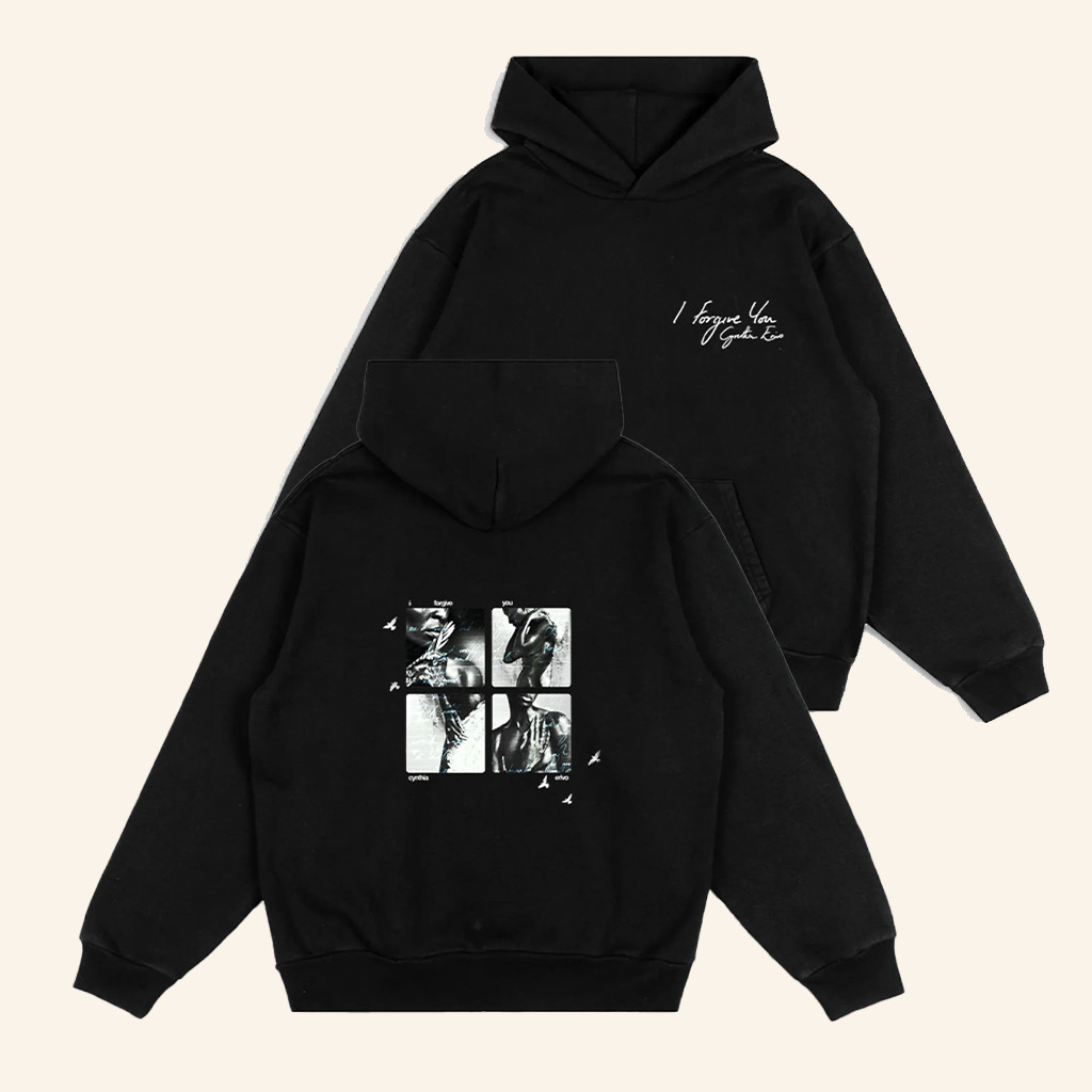 Complex Merch Cynthia Erivo I Forgive You Script Black Hoodie Gifts For Music Fans