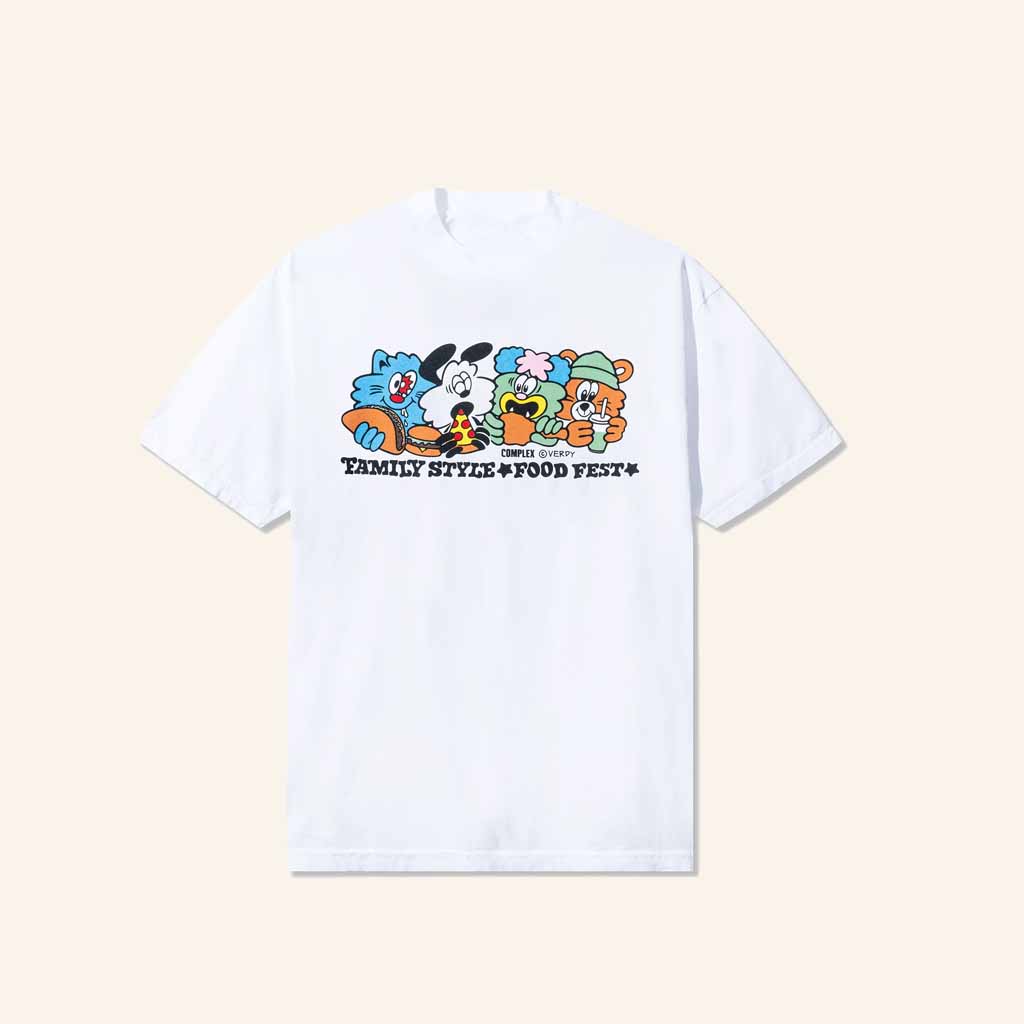 Complex Merch Verdy Family Style Verdy X FSFF White Shirt Gifts For My Girlfriend Complex Merch Verdy Family Style Verdy X FSFF White Shirt Gifts For My Girlfriend
