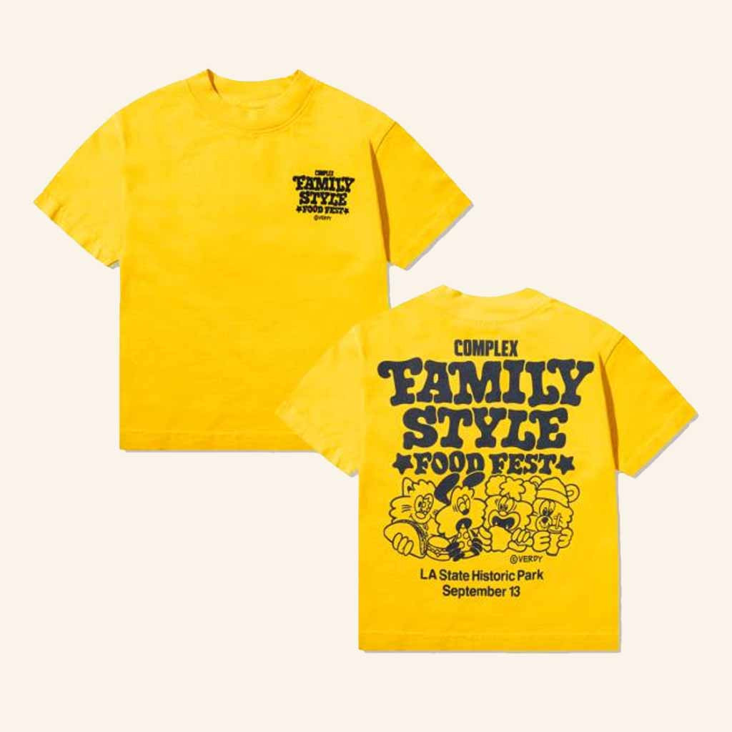 Complex Merch Verdy Family Style Verdy X FSFF Yellow Shirt Birthday Ideas For Wife Complex Merch Verdy Family Style Verdy X FSFF Yellow Shirt Birthday Ideas For Wife