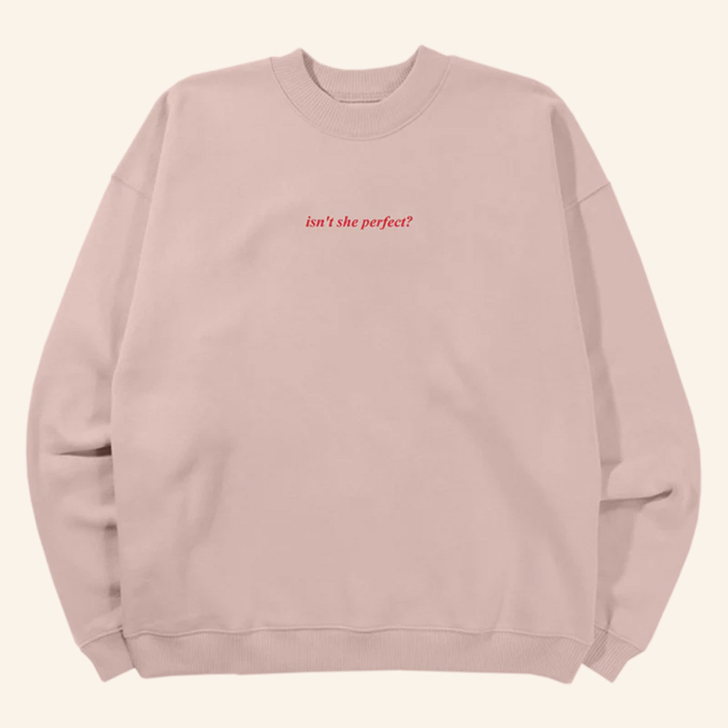 Conan Gray Heather Sweater 2025 Conan Gray Merch Isn't She Perfect Light Pink Sweatshirt Women's