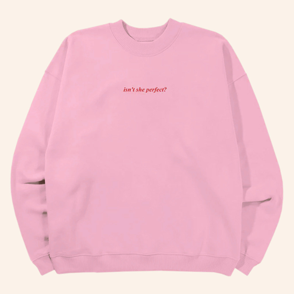Conan Gray Heather Sweater 2025 Conan Gray Merch Isn't She Perfect Light Pink Sweatshirt Women's