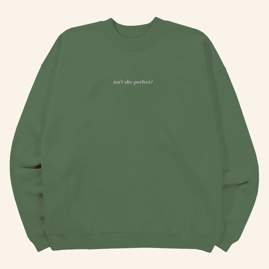 Conan Gray Heather Sweater 2025 Conan Gray Merch Isn't She Perfect Military Green Sweatshirt Conan Gray Heather Sweater 2025 Conan Gray Merch Isn't She Perfect Military Green Sweatshirt