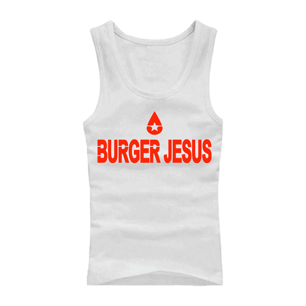 Conan Gray Merch Burger Jesus Tank Top Mother's Day Father's Day Gift for Him Conan Gray Merch Burger Jesus Tank Top Mother's Day Father's Day Gift for Him