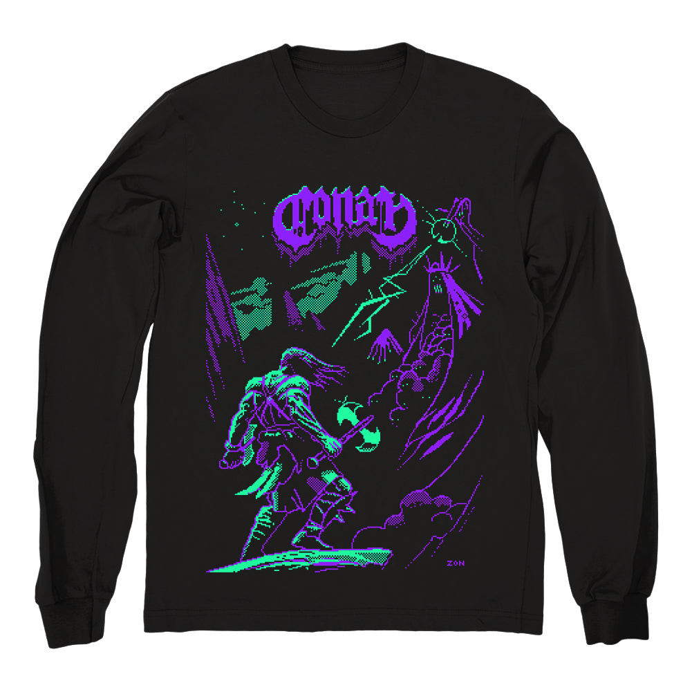 Conan Merch 8 Bit Long Sleeve Shirt Conan Shirt Father's Day Gifts For Metal Music Lovers Conan Merch 8 Bit Long Sleeve Shirt Conan Shirt Father's Day Gifts For Metal Music Lovers