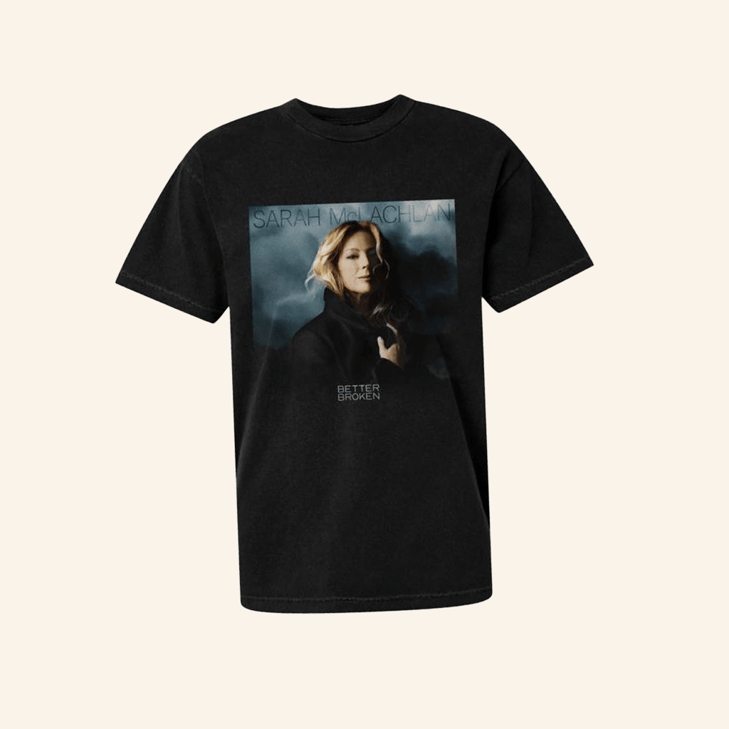 Concord Records Merch Sarah Mclachlan Better Broken Album T-Shirt Gifts For Fans Concord Records Merch Sarah Mclachlan Better Broken Album T-Shirt Gifts For Fans