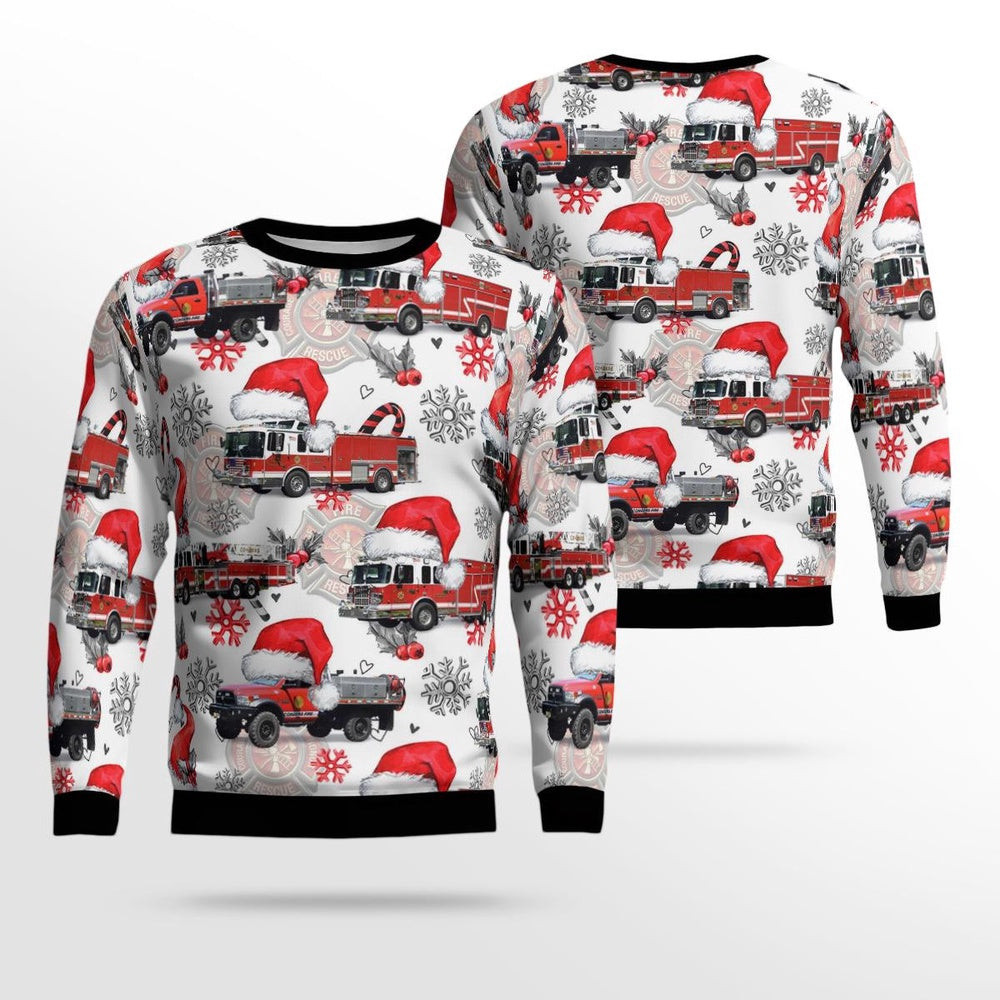 Congers New York Congers Fire Department Alert Hook Ladder & Engine Company AOP Ugly Sweater Xmas Unisex Sweater Christmas Gifts For Men Women